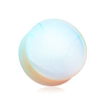 A Pair of Moonstone Opalite Stone Double Flared Ear Gauge Plug