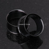 Detail View 3 of A Pair of Blackline Steel Double Flared Ear Gauge Flesh Tunnel Plug