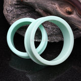 Detail View 7 of A Pair Of Soft Pastel Silicone Double Flared Tunnel Plug-Mint Green