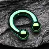 Detail View 1 of Colorline PVD Basic Horseshoe Circular Barbell-Green