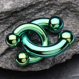 Detail View 2 of Colorline PVD Basic Horseshoe Circular Barbell-Green