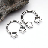 Detail View 1 of Classic Star Horseshoe Circular Barbell
