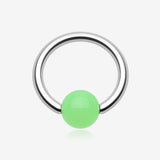 Neon Acrylic Ball Top Captive Bead Ring