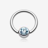 Gem Ball Steel Captive Bead Ring