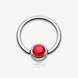 Gem Ball Steel Captive Bead Ring