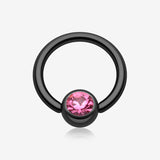 Colorline PVD Gem Ball Captive Bead Ring*