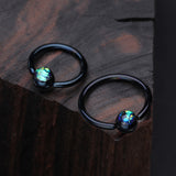 Detail View 1 of Colorline Opalescent Sparkle Captive Bead Ring-Black
