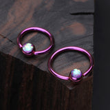 Detail View 1 of Colorline Opalescent Sparkle Captive Bead Ring-Purple