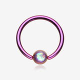 Colorline Opalescent Sparkle Captive Bead Ring-Purple