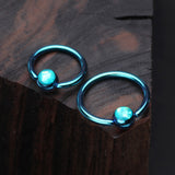 Detail View 1 of Colorline Opalescent Sparkle Captive Bead Ring-Teal