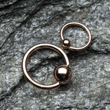 Rose Gold Plated Basic Captive Bead Ring-Rose Gold