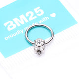 Detail View 4 of Royal Bali Sparkle Beaded Steel Captive Bead Ring-Clear Gem