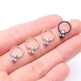 Detail View 3 of Royal Bali Sparkle Beaded Steel Captive Bead Ring-Clear Gem