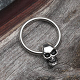 Detail View 1 of Apocalyptic Skull Captive Bead Ring