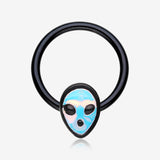 Blackline Iridescent Alien Revo Captive Bead Ring