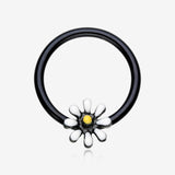 Blackline Adorable Daisy Flower Captive Bead Ring