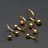 Detail View 2 of Gold Plated Basic Twist Spiral Ring-Gold