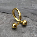 Detail View 1 of Gold Plated Basic Twist Spiral Ring-Gold