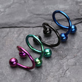 Detail View 2 of Colorline PVD Twist Spiral Ring-Black