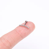 Detail View 2 of Bali Beaded Journey Arc Internally Threaded Steel Labret
