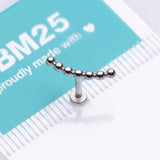 Detail View 3 of Bali Beaded Journey Arc Internally Threaded Steel Labret