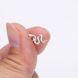 Detail View 2 of Slithering Silk Snake Internally Threaded Steel Labret