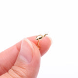 Detail View 2 of Golden Charming Little Mouse Top Internally Threaded Labret Flat Back Stud