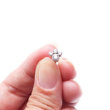 Detail View 3 of Bali Bauble Sparkle Top Internally Threaded Steel Labret-Clear Gem