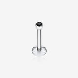 Steel Gem Ball Internally Threaded Labret