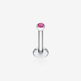Steel Gem Ball Internally Threaded Labret