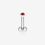 Steel Gem Ball Internally Threaded Labret