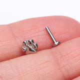 Detail View 3 of Adorable Paw Internally Threaded Steel Labret
