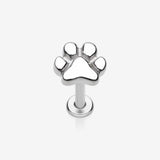 Adorable Paw Internally Threaded Steel Labret