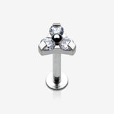 Trinity Sparkle Internally Threaded Steel Labret