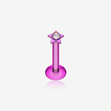 Colorline Sparkle Star Top Internally Threaded Labret