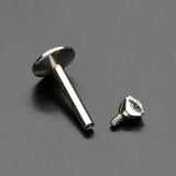 Detail View 1 of Gem Top Prong Set Steel Labret-Teal