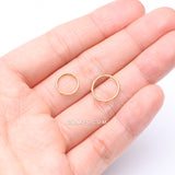 Detail View 3 of Pure24K Implant Grade Titanium Bamboo Essence Seamless Clicker Hoop Ring