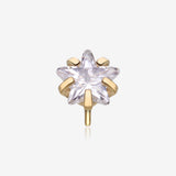 Pure24K Implant Grade Titanium OneFit Threadless Star Gem Sparkle Prong Top Part