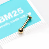 Detail View 3 of Golden Basic Ball Top Threadless Push-In Steel Labret