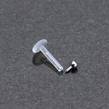 Detail View 2 of Bio-Flex Gem Ball Push-Fit Labret-Fuchsia