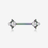 A Pair of Colorline Bali Divinity Sparkle Threadless Nipple Barbell