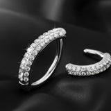 Detail View 2 of Implant Grade Titanium Moissanite Sparkle Overload Belly Clicker Ring-Clear Gem
