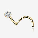Pure24K Implant Grade Titanium Moissanite Sparkle Nose Screw Ring