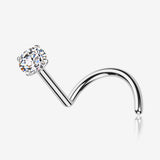 Implant Grade Titanium Moissanite Sparkle Nose Screw Ring