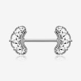 A Pair of Bohemian Arc Elegance Sparkle Nipple Barbell
