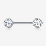 A Pair of Brilliant Multi-Gem Sparkle Nipple Barbell