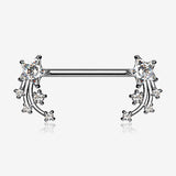 A Pair of Shooting Star Sparkles Nipple Barbell