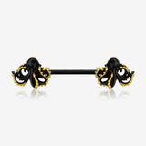 A Pair of Blackline Kraken Sea Monster Nipple Barbell