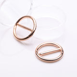 Detail View 1 of A Pair of Rose Gold Dual Hinged Classic Hoop Nipple Clicker