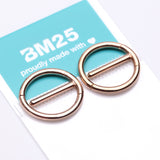 Detail View 3 of A Pair of Rose Gold Dual Hinged Classic Hoop Nipple Clicker